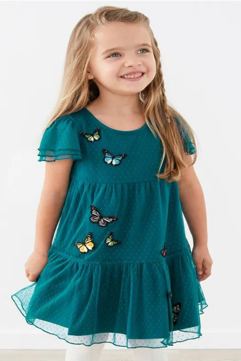 Princess Girls Dresses Butterflies Toddler Birthday Frocks Party Dress