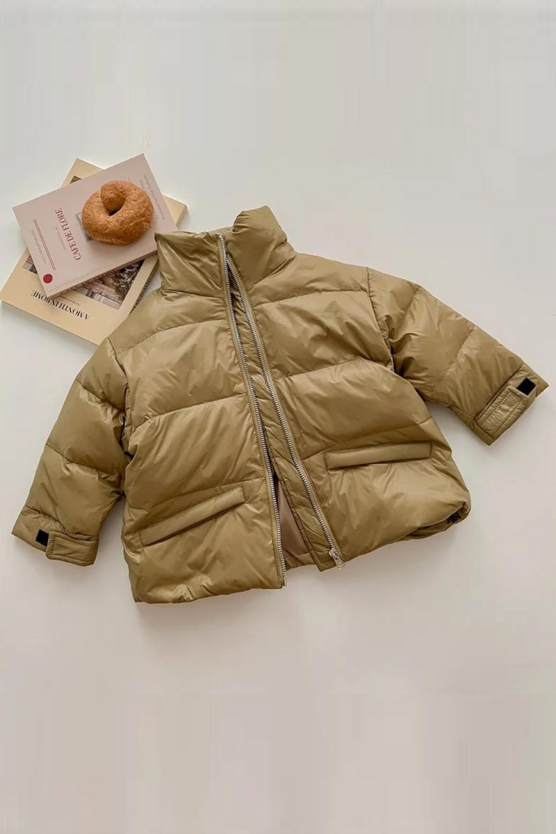 Winter new style children's white duck down down jacket boys and girls waterproof white duck down bread jacket coat