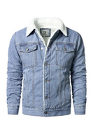 Men Denim Jackets Slim Casual Denim Coats Thicker Winter Jean Jackets Warm Coats