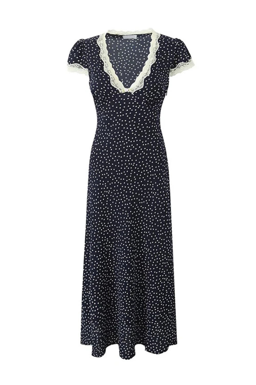 holiday dresses a line Women Dress Lace Trim Short Sleeve A-line Elegant Navy Blue / S Velvet Bridesmaid dresses Button Down Denim Mini Length Embellishment UK SIZE:18