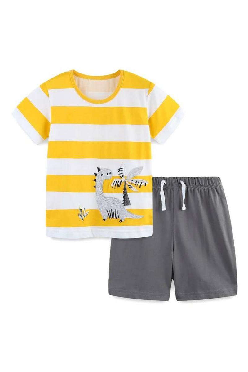 Striped Baby Clothing Sets For Summer Dinosaurs Outfits