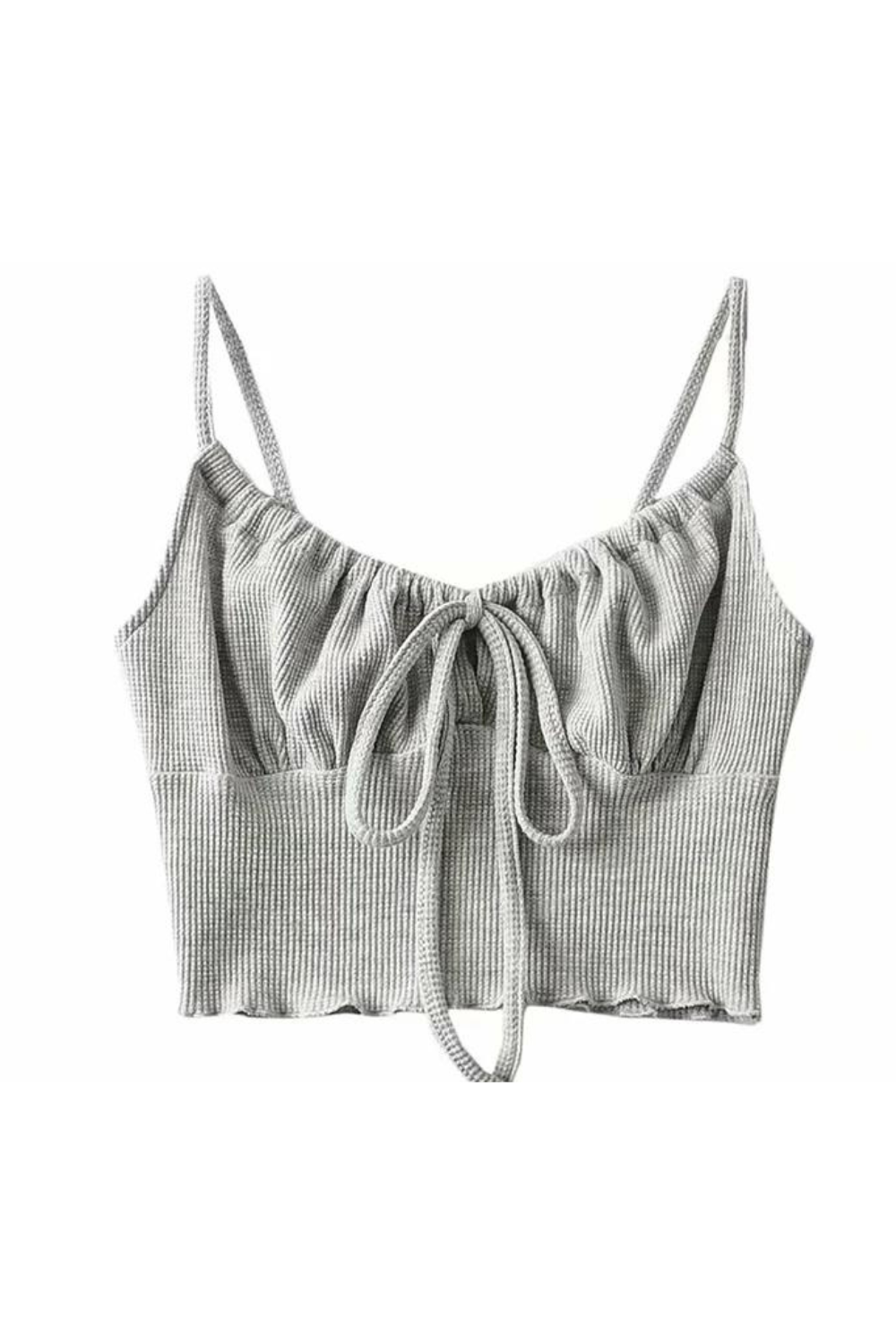 Grey Girly Vest Top