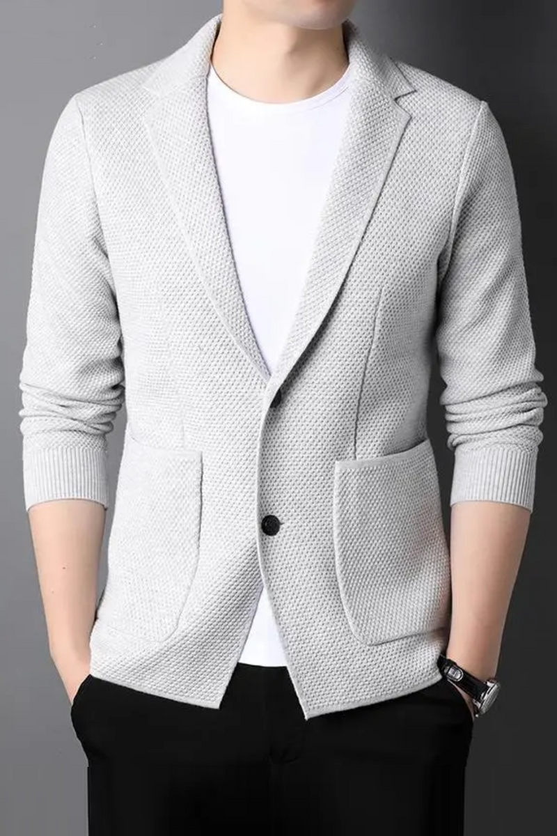 Knit Style Cardigan Men Slim Fit Sweater Casual Solid Coats Jacket Clothes