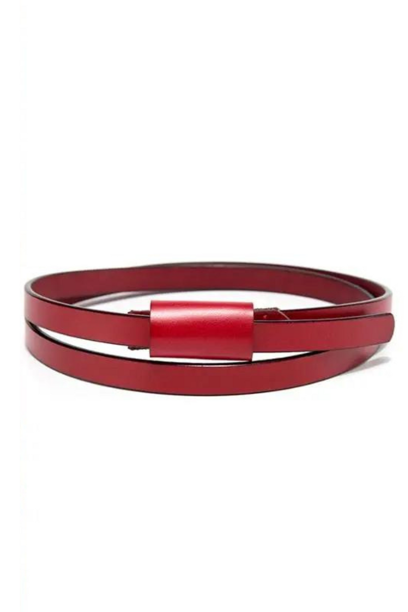Leather Buckle Thin Casual Belt for Women First Layer Belt Female Straps Apparel Accessories