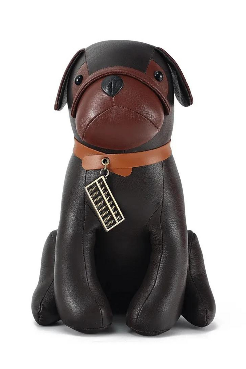 Genuine Leather Handmade Creative Dog Ornaments Bulldog Cartoon Crafts Animal Furniture Decoration Gifts
