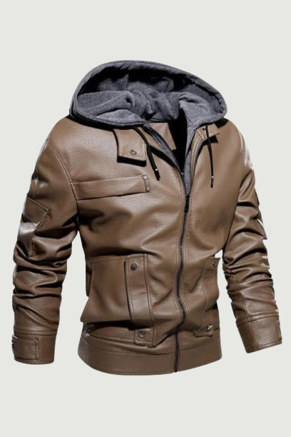 Winter Mens Leather Jackets Casual Motorcycle Jacket Biker Fleece warm Coats Windbreaker Leather Jacket
