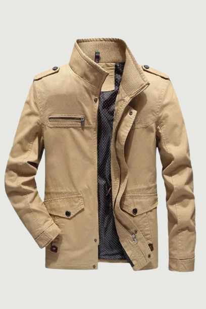 Men's Casual Jackets Solid Spring Autumn Windbreaker Man Coats Washed Pure Cotton Outdoor Overcoats Outwear