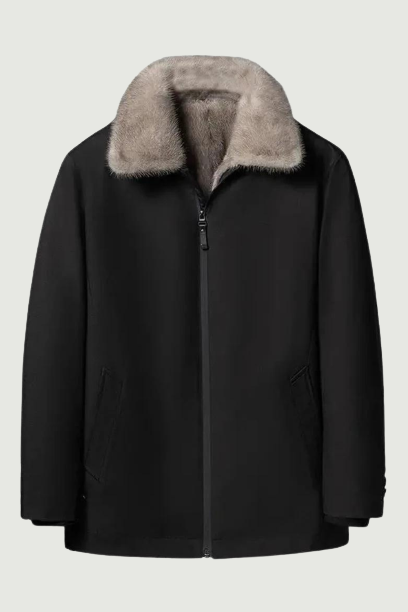 Winter Men's Parka Overcoming Mink Fur Casual Jacket Wear Fur Stand-up Collar Jacket winter Jacket and coat