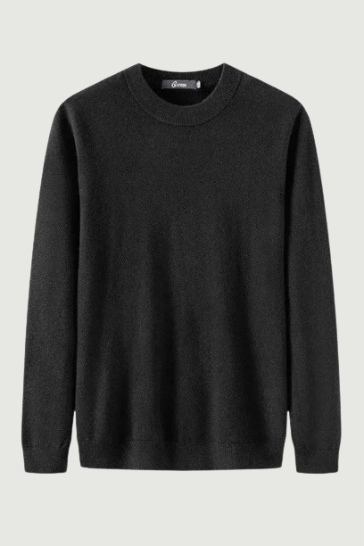 Wool solid seamless black Spring autumn Men pullovers sweater