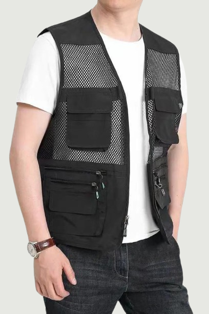 Summer Thin Mesh Vest Outdoor Jackets Sleeveless Vest Casual Tactical Work Wear Camping Vests