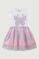 Dresses Princess Sleeveless Butterflies Beading Birthday Gift Toddler Dresses Girls