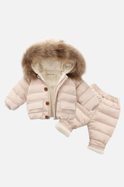 Children Duck Down Jacket Kids Toddler Clothes Coat pants Winter Outfit Suit Warm Baby Clothing Set
