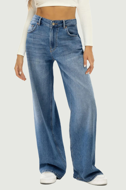 Wide Leg Denim Pants Woman‘s Blue baggy Jeans Streetwear Vintage Straight Pants