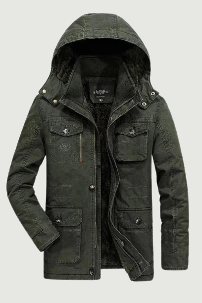 Men's Mid-length Winter Jackets Style Cotton-padded Windbreaker Jacket Trend Cotton Heating Windproof Coats