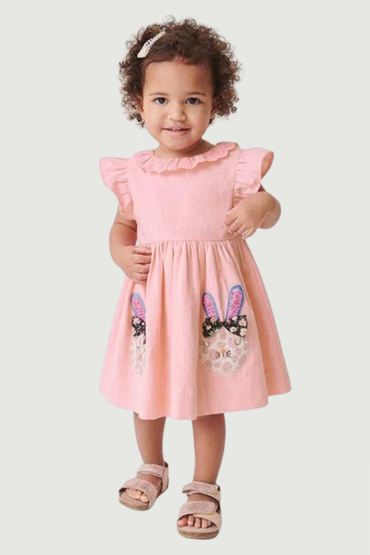 Summer Princess Girls Dresses Animals Applique Baby Birthday Gift Party Cute Toddler Dresses
