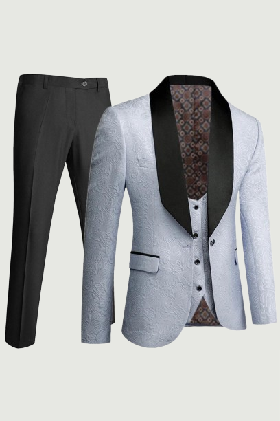 Banquet Feather Embossing Designer Blazer Jacket Pants Vest Men's Suit Coat Waistcoat Trouser