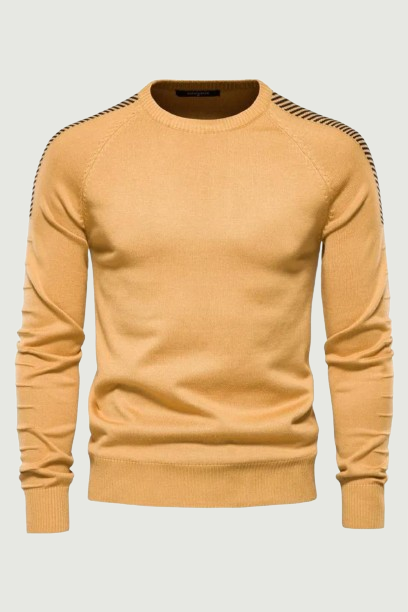 Spliced Drop Sleeve Sweater Men Casual O-neck Slim Fit Pullovers Men's Sweaters Winter Warm Knitted Sweater for Men