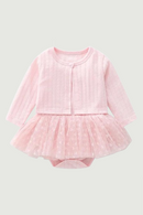 Baby Girl Clothes 1nd Birthday Dress sets pure color baby girl outfit  Infant Christening Dresses For Toddler Girls Outfits