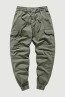 Autumn Tactical Cargo Pants Men Military Multi Pockets Black Casual Pants Hip Hop Streetwear Cotton Trousers Elastic Waist