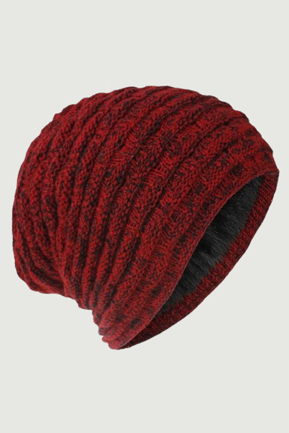 Adult Winter Keep Warm Slouchy Beanie Hat Knit Double Layer Caps