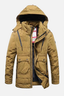 Winter Men's Thicken Jacket Mens Casual Hooded Warm Windbreaker Parkas Coats Male
