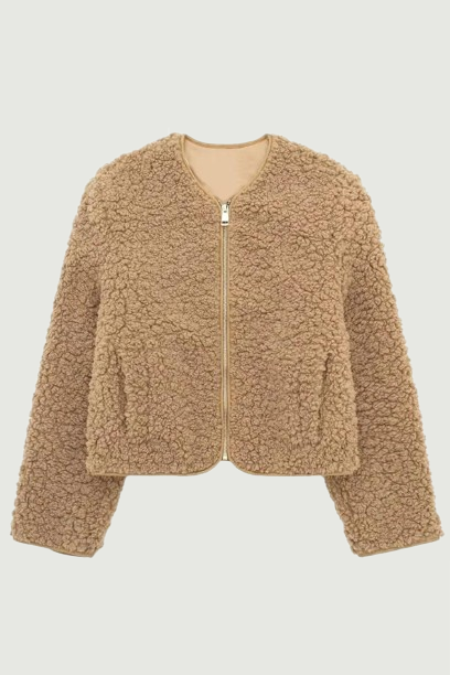 Wool Cropped Jackets for Women Coats Zip Soft Jacket Woman Casual Coat Women Autumn Outerwears
