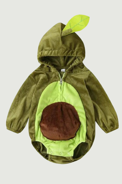 Autumn 6-24M Infant Kids Baby Boys Girls Cute Costume Hooded Leaf Bodysuit Long Sleeve Jumpsuit Clothes