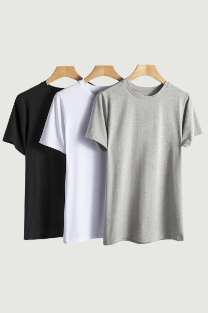 Cotton Summer Men‘s T-shirt Tops Tees Pure Men