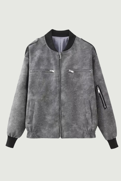 Autumn/Winter Women's Artificial Leather Short Casual Leather Jacket