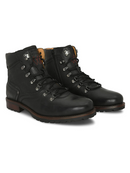 BLACK LACE UP BOOTS