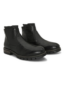 BLACK ANKLE LENGTH BOOTS