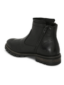 BLACK ANKLE LENGTH BOOTS