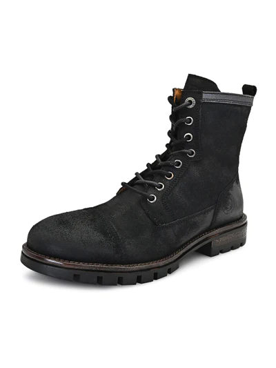 Mid-Top Lace-Up Combat Boots