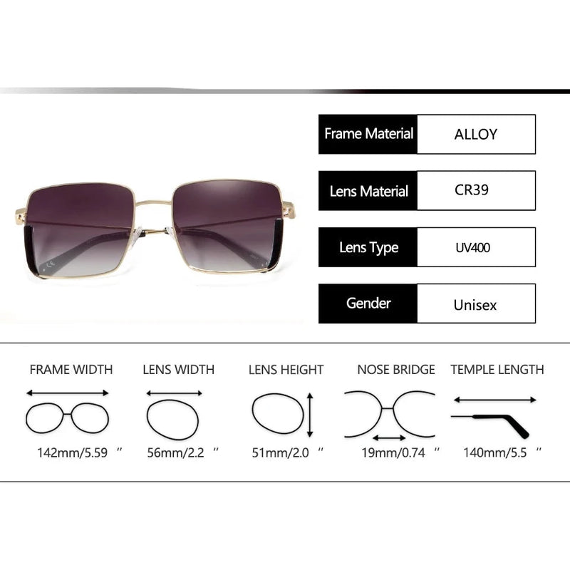 Trending Nickel-Free Metal Sunglasses Women Big Frame Pink Oversized Shades For Men UV400 Glasses Travel Beach Summer