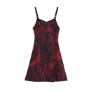 Retro Women's Dress Summer Streetwear Shoulder Gothic Mini Dress Girl