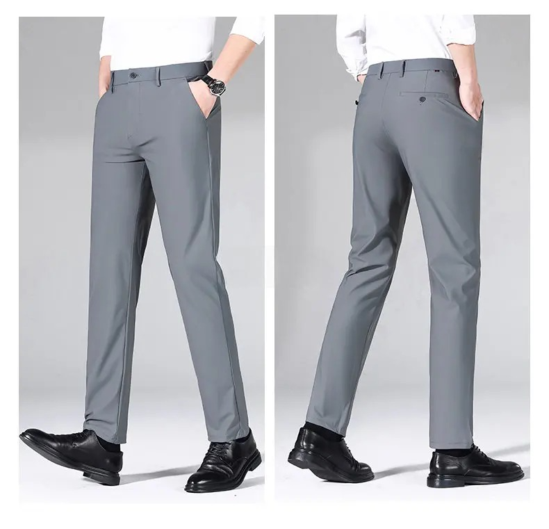 Casual Breathable Trousers Clothing Autumn Straight Suit Pants Men's Chic Business