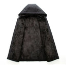 Men Luxury Hooded Parka Winter Slim Fit with Real Mink Fur Lining Casual & Formal Wear