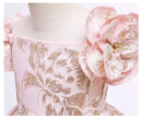 children's dress Year's Christmas birthday party embroidered one shoulder flower dress
