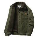 Casual Winter Cargo Thick Jacket Men's Windbreak Warm Padded Plus Velvet Outerwear Coat