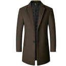 Winter coat men casual pockets luxurious male clothing pockets warm trench comfortable outwear