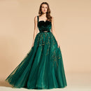 Evening Dress Elegant Spaghetti Strap Beading Zipper Up Wedding Party Formal Dress Lace Evening Dresses Robes
