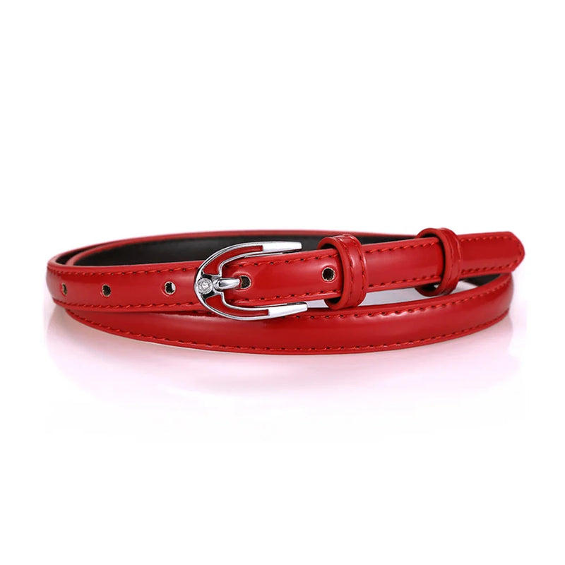 Ladies Alloy Pin Buckles Metal Candy Sweet Style Accessories for Women Genuine Leather Belts