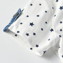 Baby Boys Romper Clothes Suit Formal Toddler Boys Clothes Stars Summer Gentleman Hat  Suspenders Shorts