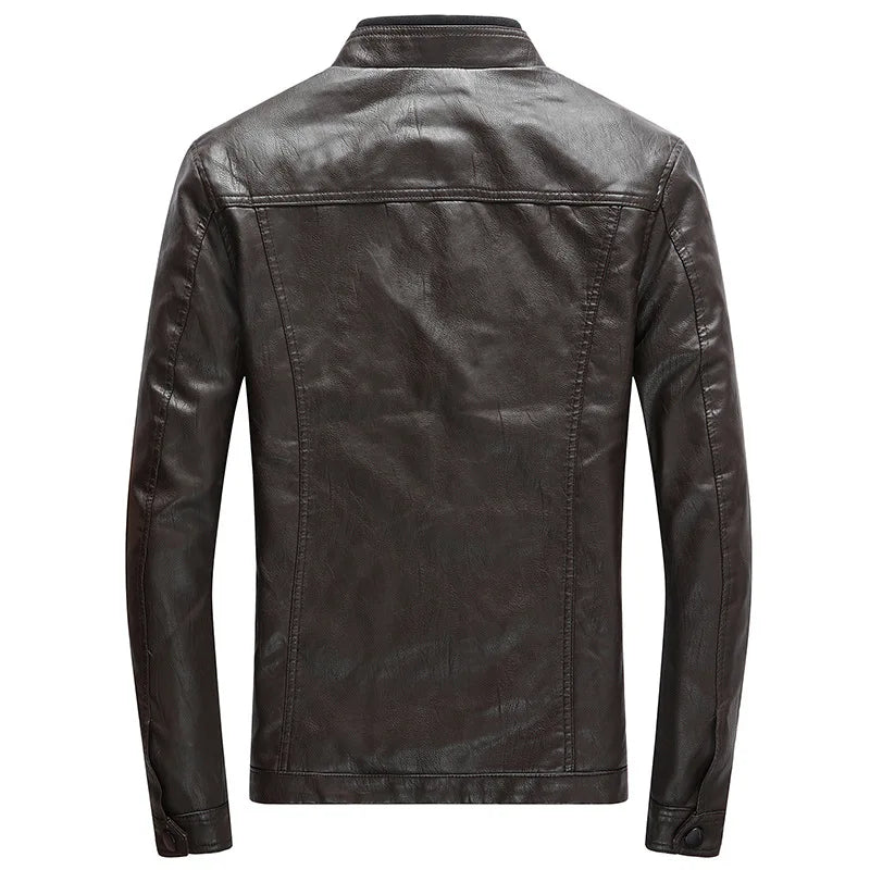 Men Jackets Coats Motorcycle Biker Faux Leather Jacket Men Autumn Winter Clothes European