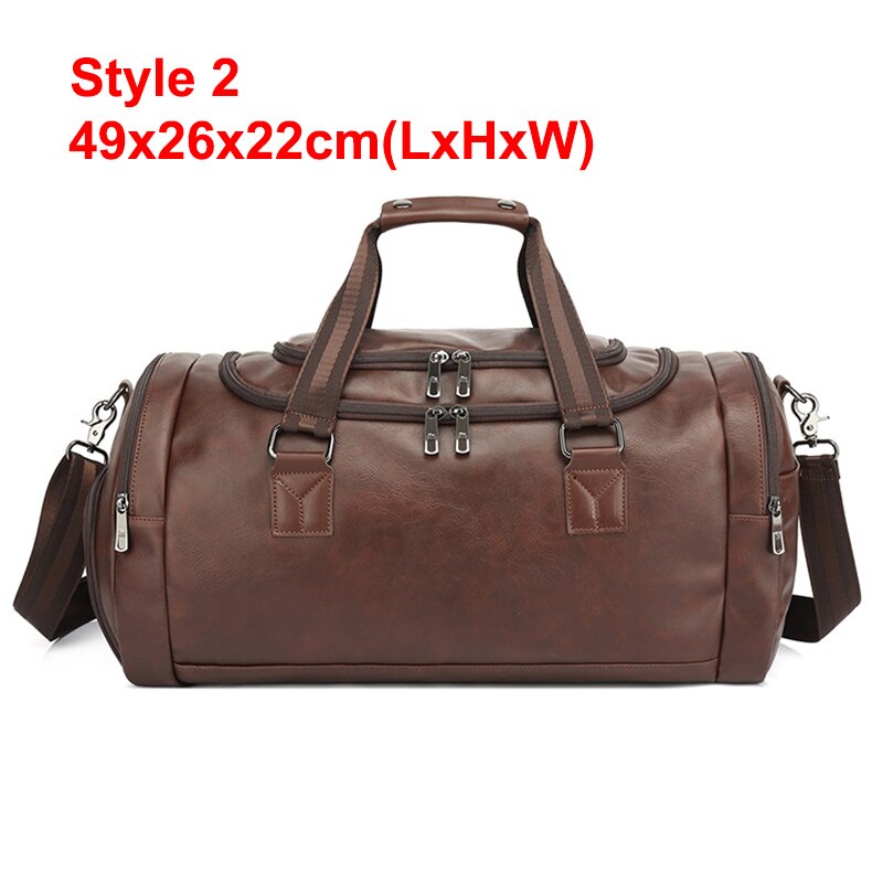 Men Handbag Leather Large Capacity Travel Bag Shoulder Bag Male Hand Duffle Tote Bag Casual Messenger Bags