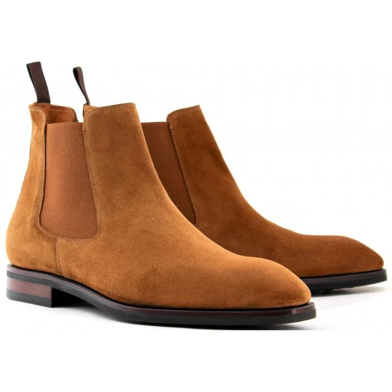 Chelsea Solid Winter Mens Boots Shoes Work Handmade Shoe Men Add Velvet Non-Slip Designer Boot