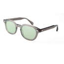 Crystal Gray Acetate Sunglasses Green Tinted Sun Glasses For Men Women Retro Round  UV400