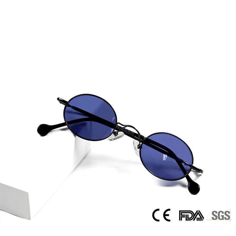 Oval Sunglasses Men Men'S Glasses Punk Vintage Designer Anti-Glare Sun Glasses For Women Trendy