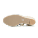 Denim Sandals  Wedge For Women With Ankle Strap