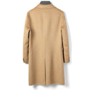 Wool long Camel black slim suit collar Men winter thicken Overcoat Father topcoat